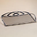 Liscio Inox Rectangular Serving Tray with Metal Stand - 50x28cm