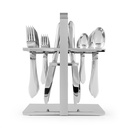 Steel PVC Cutlery Set with Stand - 30pcs