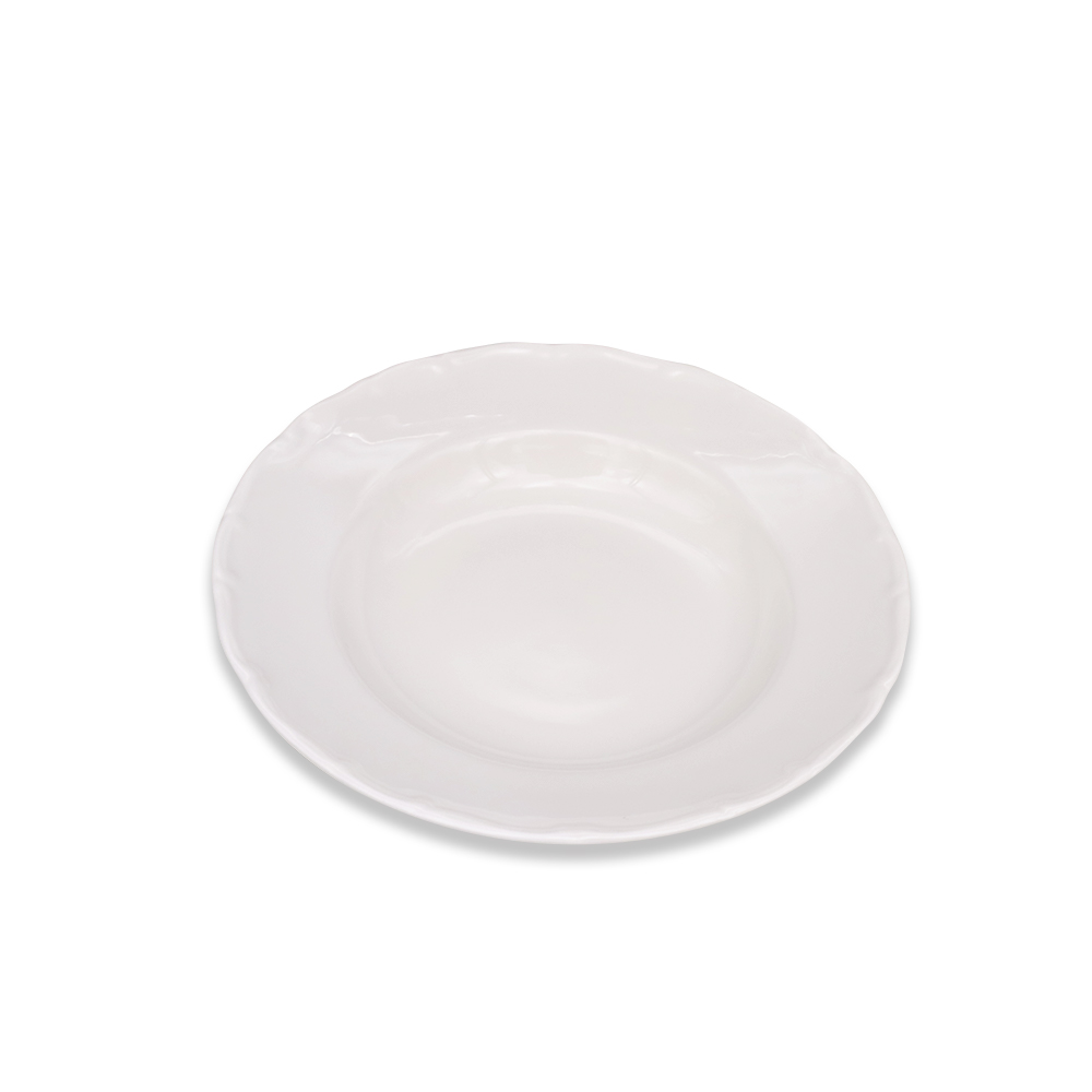 Pattern White Soup Plate - 9"