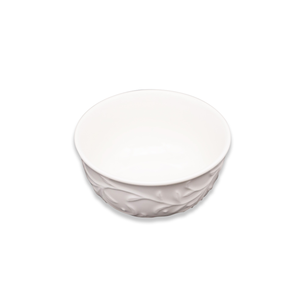 Flowers White Soup Bowl