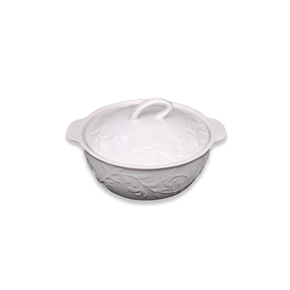Flowers White Soup Plate - 6.5"
