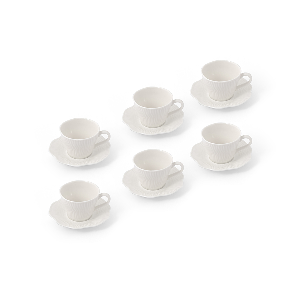 Coffee Cup & Saucer Set - 90m - 12 pcs 