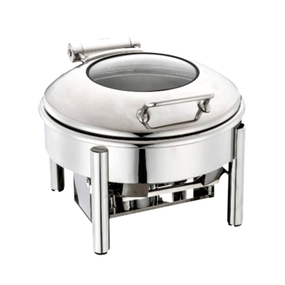 Round Chafing Dish with Mechanical Damping - 6L