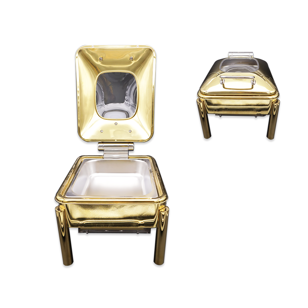 سخان طعام مستطيل صغير ذهبى - 4 لتر