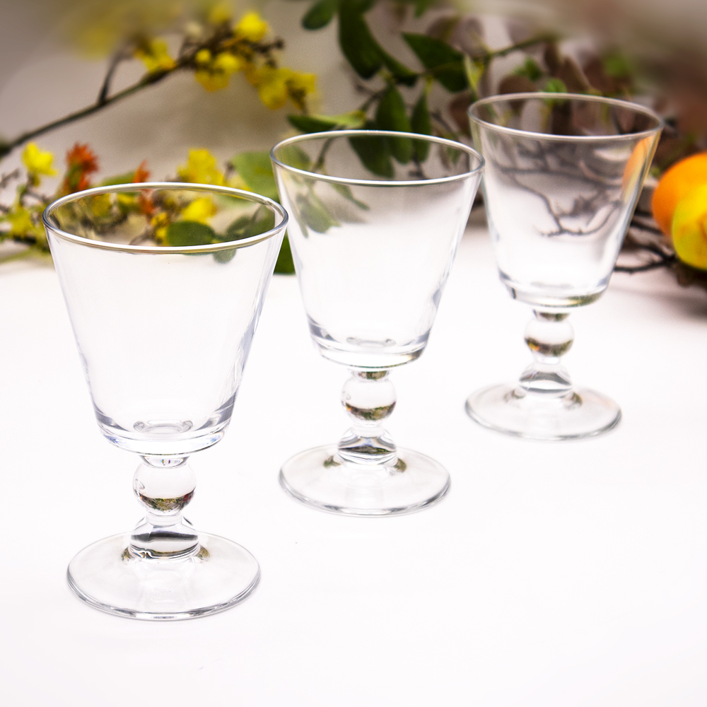 Rubens Stem Clear Glass Set - 3pcs