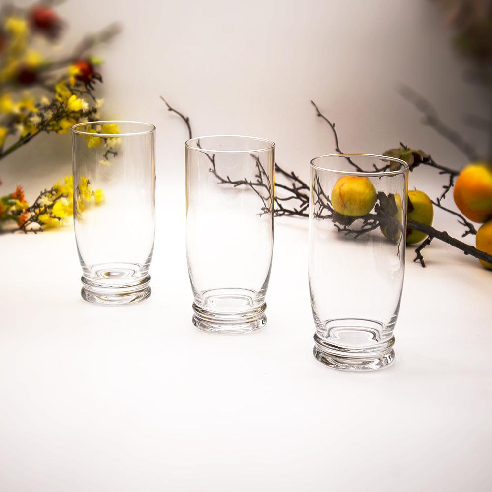 Giove Clear Glass Long Set - 3pcs