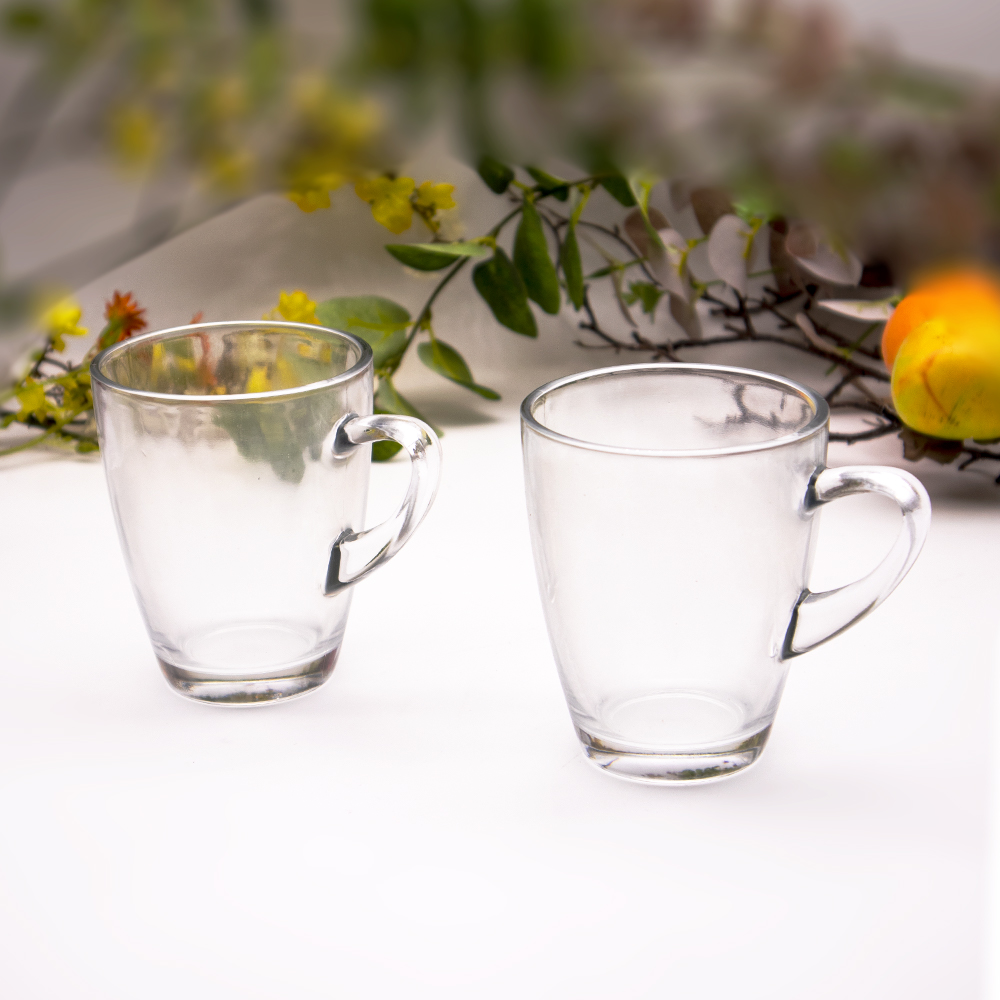 Domino Clear Mug Set - 2 x 310ml