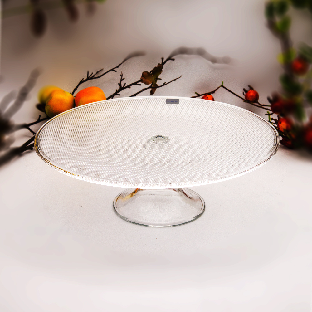 Prisma Footed Cake Serving Plate 