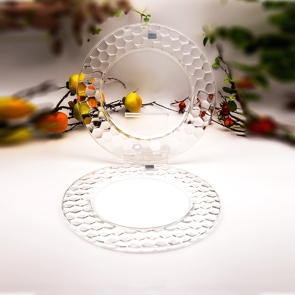 Honeycomb Clear Plate Set - 2pcs