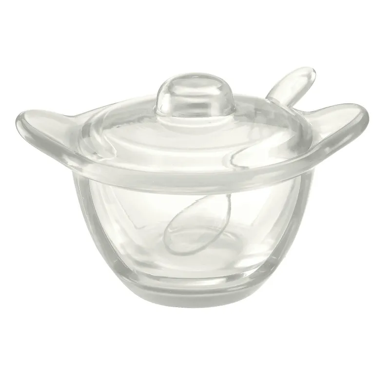 Sugar Bowl with Teaspoon - Clear