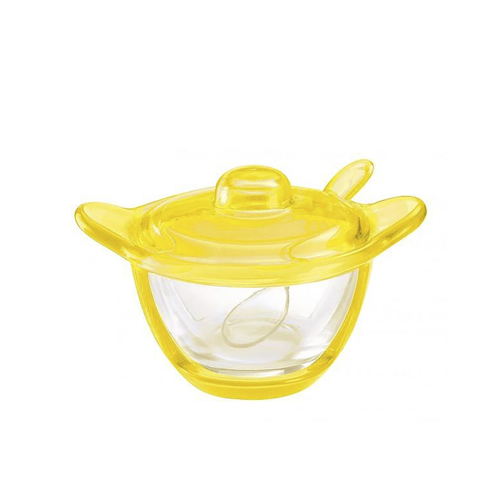 Sugar Bowl with Spoon/Lid - Yellow
