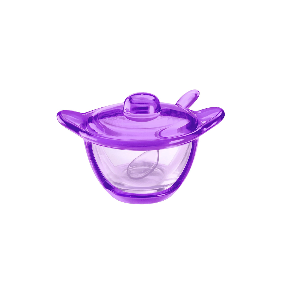 Sugar Bowl with Spoon - Purple