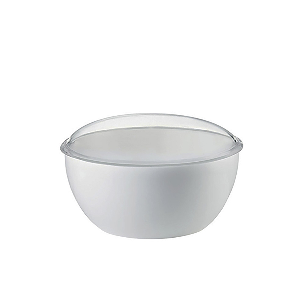 Gocce Biscuit Conta with Clear Lid - White