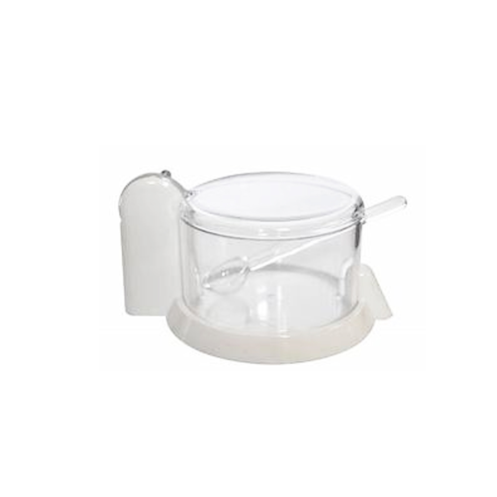 Parmesan/Sugar Server With Teaspoon - White