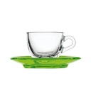 Gocce Espresso Cup With Saucer - Green
