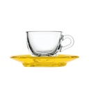 Gocce Espresso Cup With Saucer - Yellow
