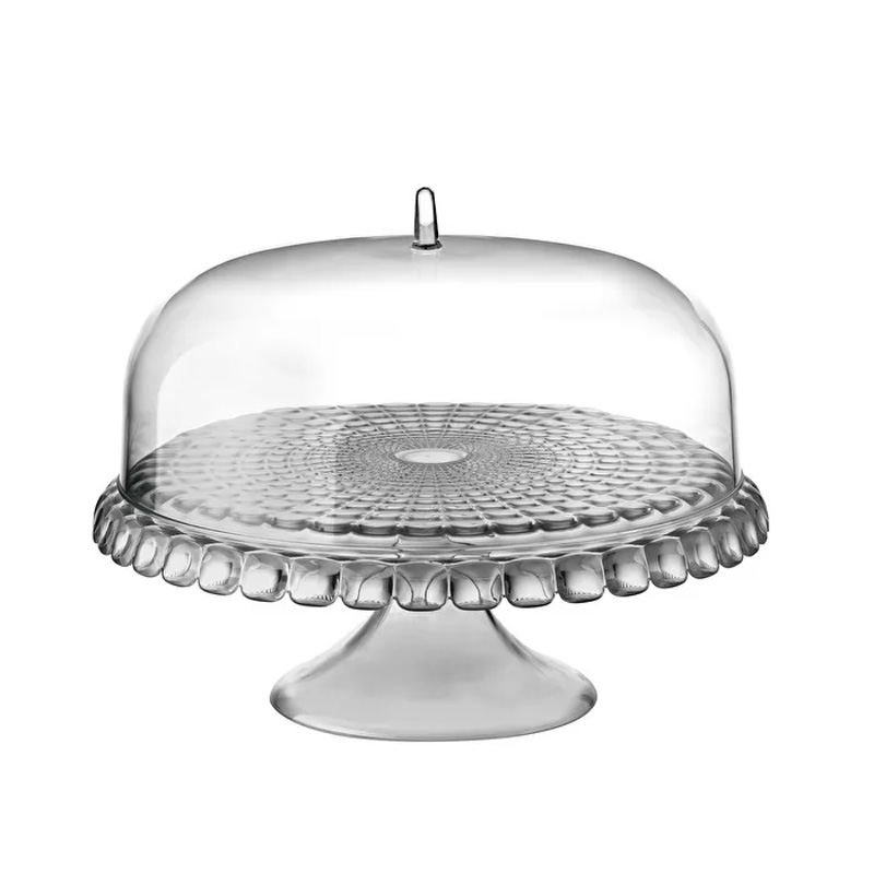Cake Stand With Dome Tiffany - Grey