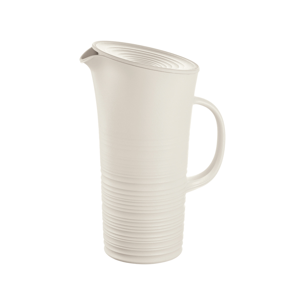 Tierra Pitcher With Lid - Milk White