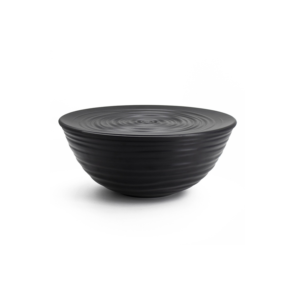 Tierra L Bowl With Lid - Black