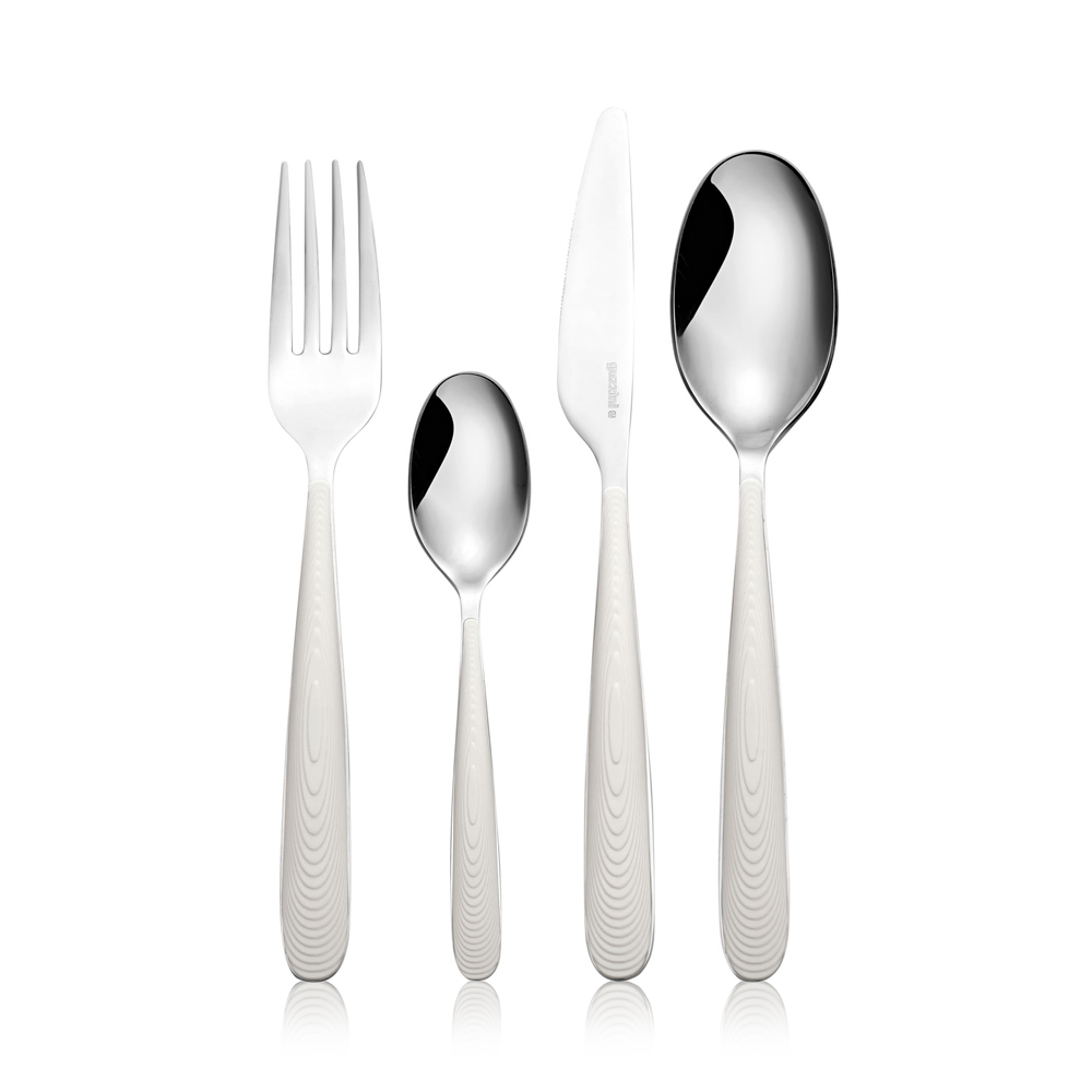Just Cutlery Set - 24 Pieces - White