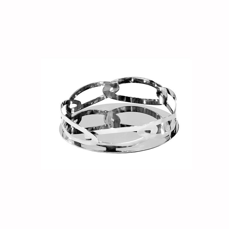 Round Stainless Steel Circles Tray - Silver