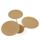 حامل تقديم حلويات 3 أطباق - ذهبي