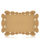 Cutout Edges Rectangular Tray - Matte Gold