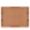 Rectangular Raised Rim Tray - Matte Rose Gold