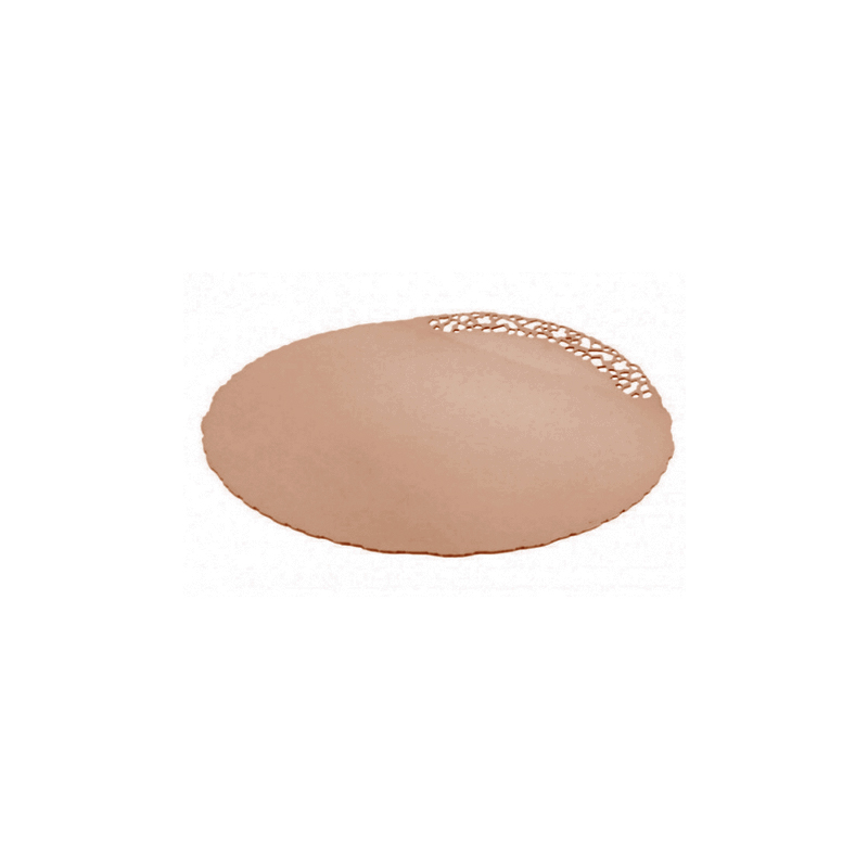 Small Circles Charging Placemat 31cm - Matte Rose Gold