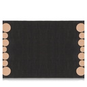 طقم صواني بتفاصيل وردي على الأطراف - قطعتين