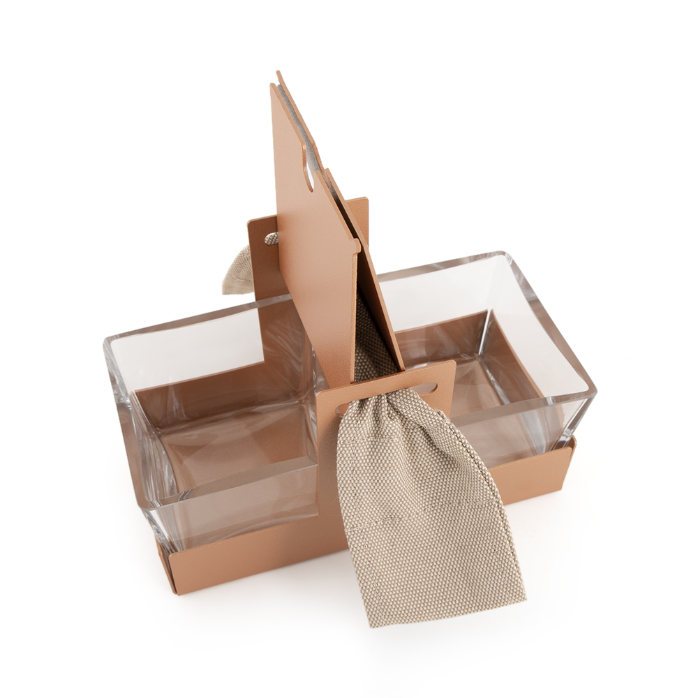 Cheese Holder 17x8.4cm - Matt Rose Gold