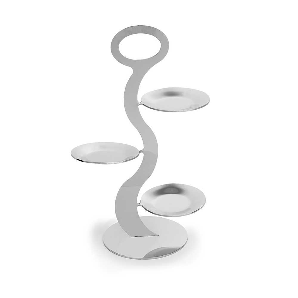 Stainless Steel Stand with 3 Plates - 15x9 H 23cm