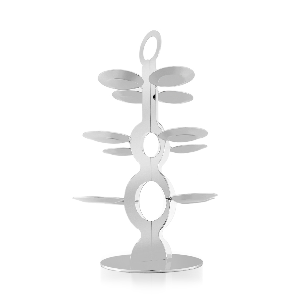 حامل لحلوى الماكارون من ستانلس ستيل بـ12 صحن