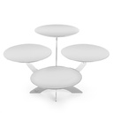 ستاند حلويات مع 4 اطباق بتصميم منحنى