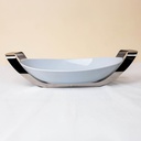 Oval Porcelain White Dish With Holder