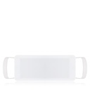 Rectangular Porcelain White Dish With Holder - Large