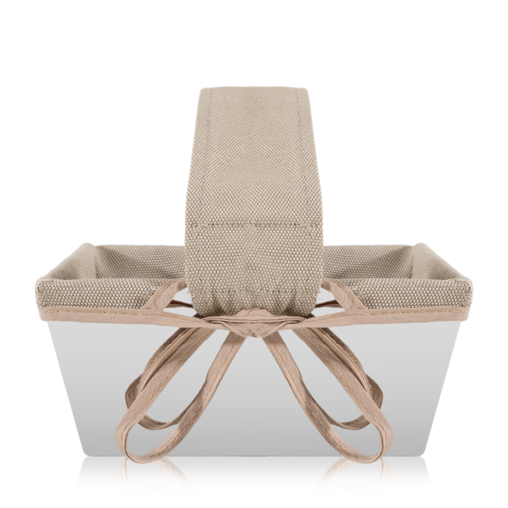 Stainless Steel Bread Basket - Beige 
