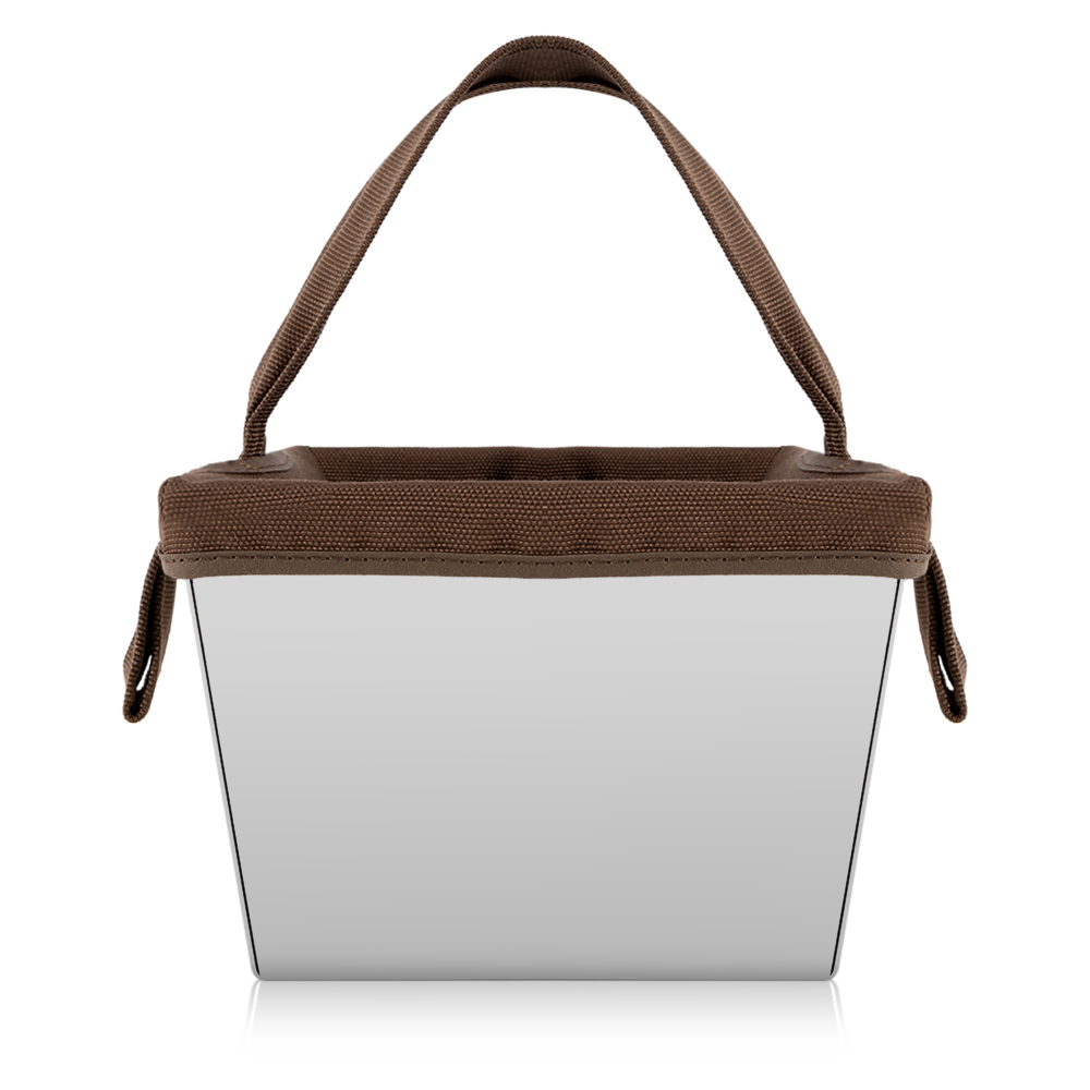 Stainless Steel Bread Basket - Brown 