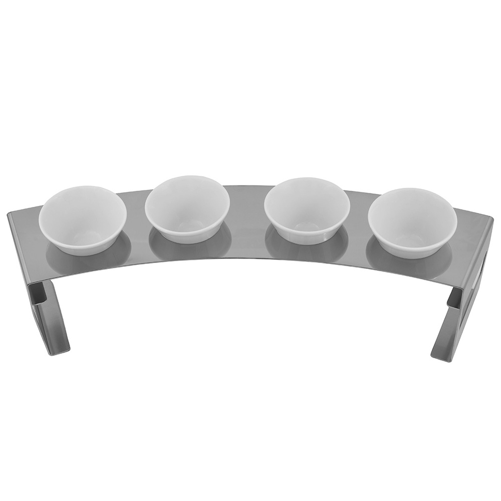 Appetizer Stand with 4 Porcelain Bowls - 38×10cm