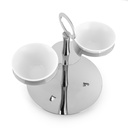 حامل مع 2 صحن مكسرات بورسلين