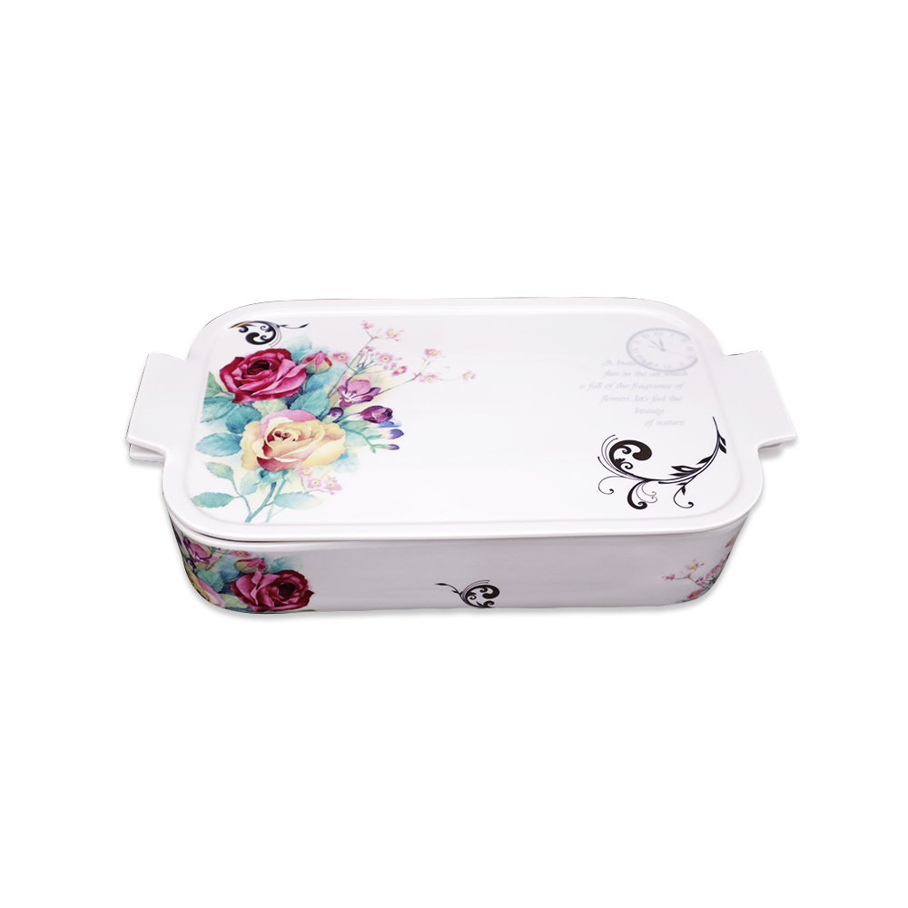Flowers Rectangular Casserole Cover - 35cm