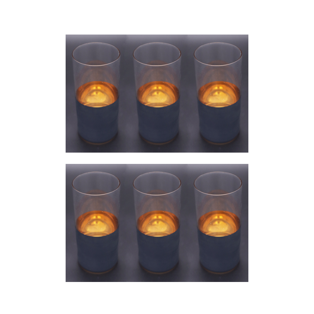 Vision Black Water Glass Set - 6pcs 