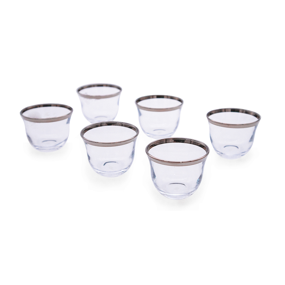 Dalia Platinum Arabic Coffee Cup Set 6pcs