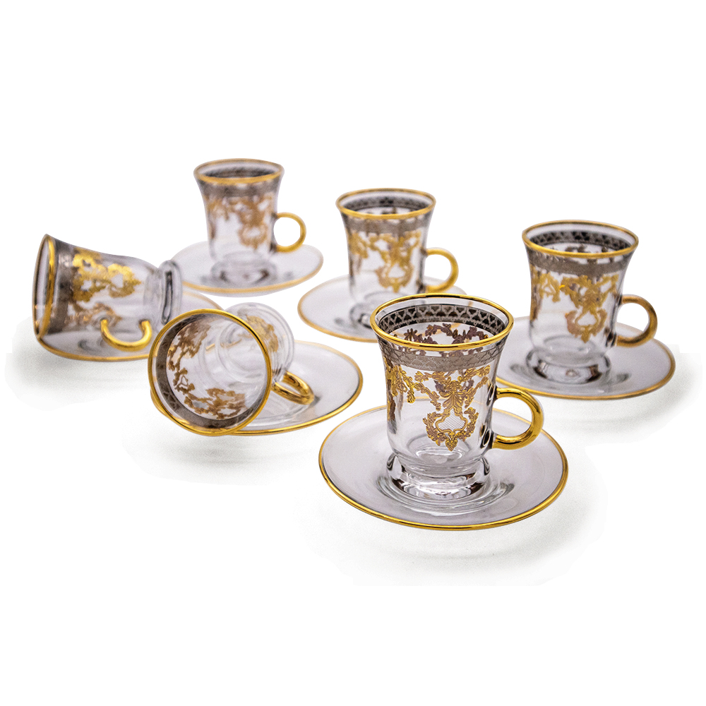 Bianca Tea Set With Handle - 12pcs