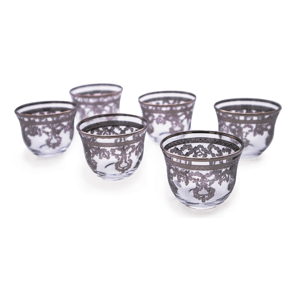 Bianca Platinum Arabic Coffee Set - 6pcs