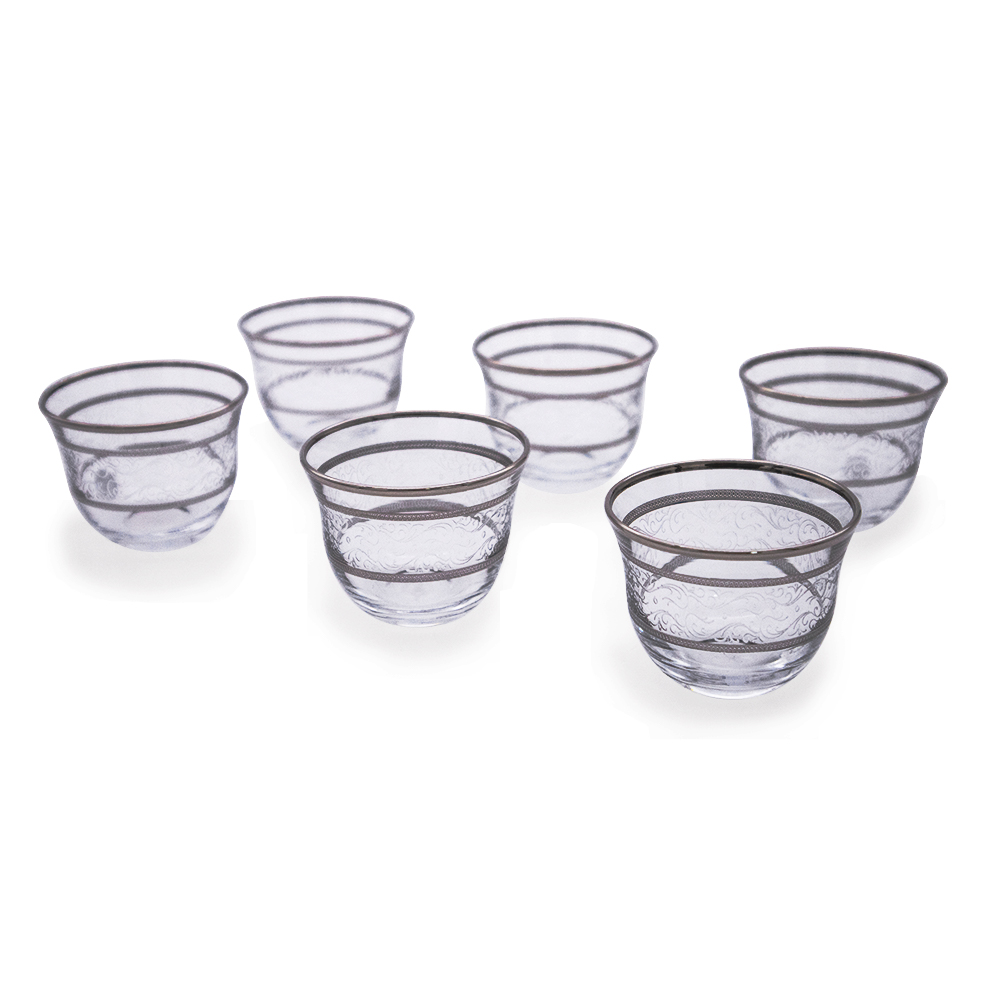 Galia Platinum Arabic Coffee Cup 6pcs