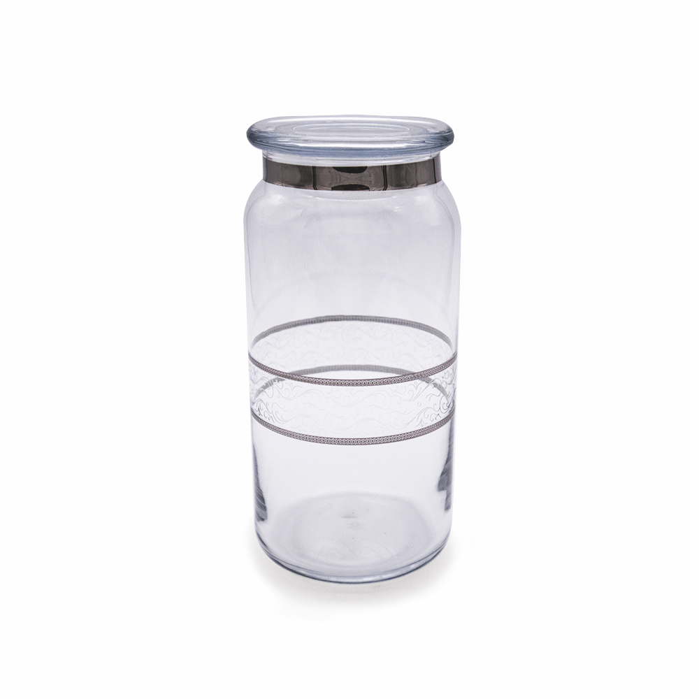 Galia Platinum Long Jar with Lid