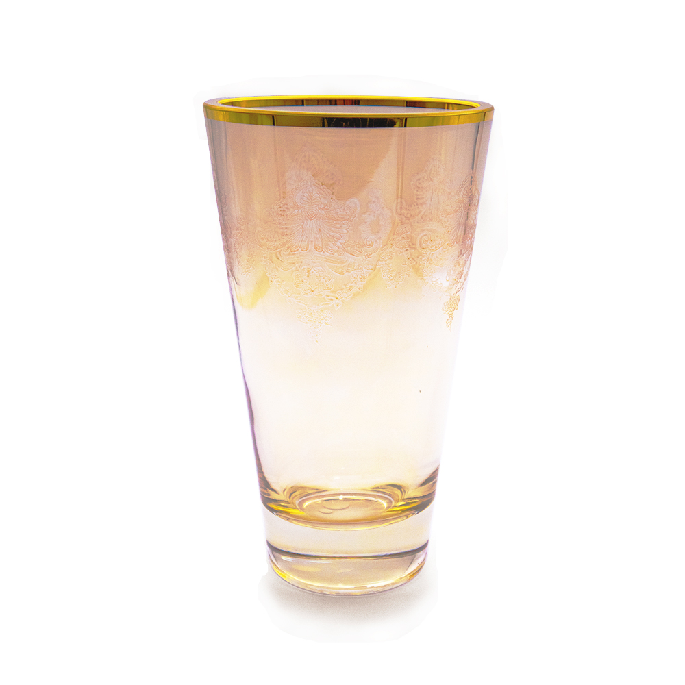 Perennis Honey Gold Cone Shaped Vase