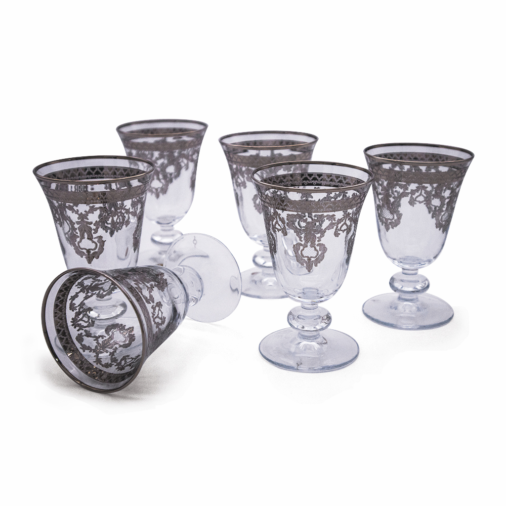 Bianca Platinum Stemware Glass Set - 6pcs