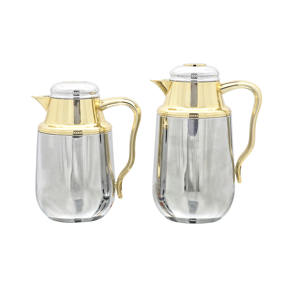 Mayflower Vacuum Flask Set - Chrome/Gold